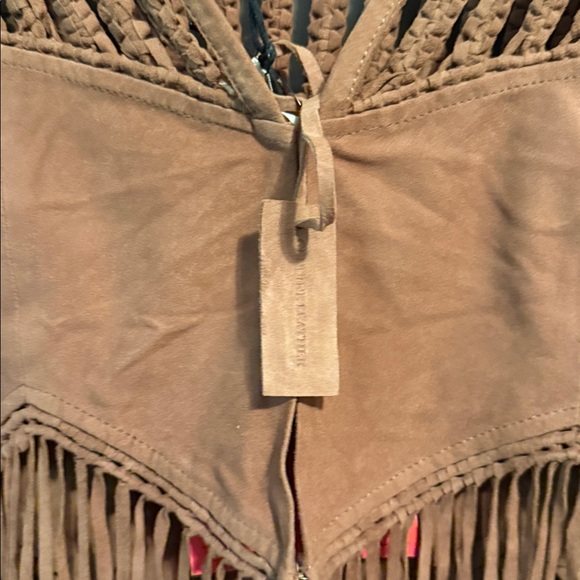 IDYLLWIND WOMEN'S ENNIS SUEDE CROCHET VEST - Picture 7 of 9